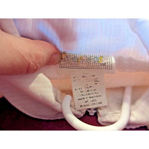 Vintage Jacket 80s 90s Baby Girl 3T Pink Flamingo Palm Tree Applique Hood White - Picture 4 of 4